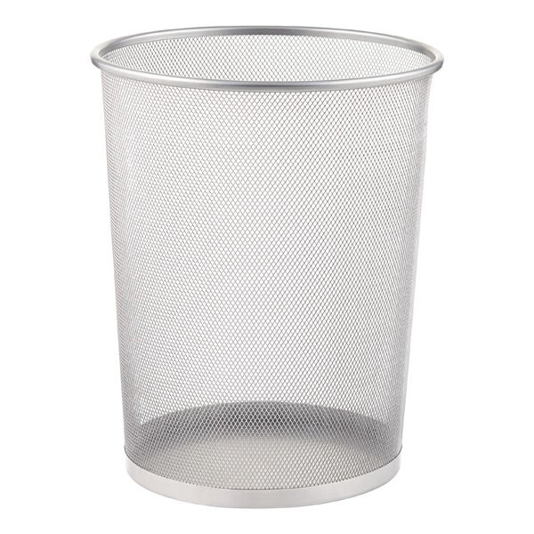 Silver Mesh Wastebasket The Container Store