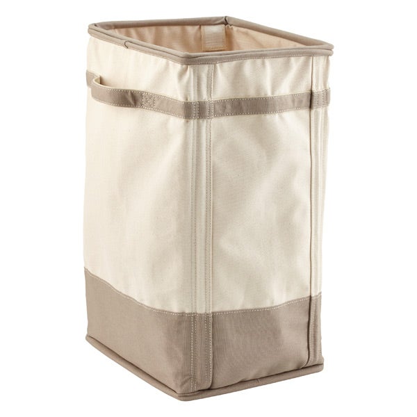 Natural & Grey Canvas Laundry Hamper The Container Store
