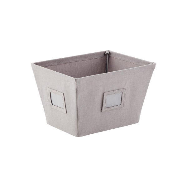 Grey Open Canvas Bins The Container Store