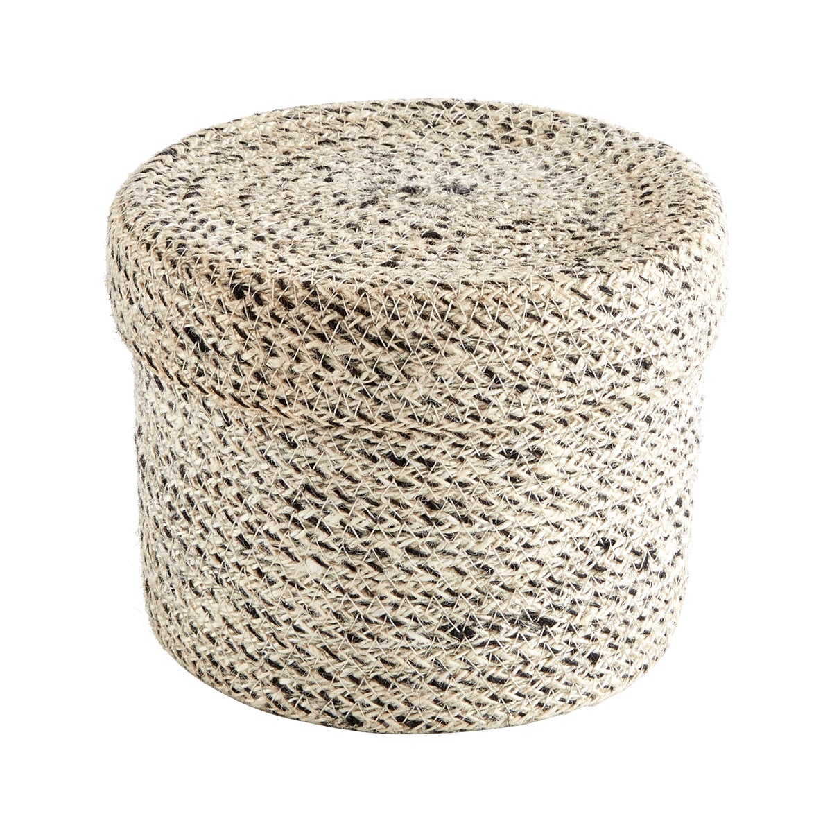 White Round Jute Box with Lid The Container Store