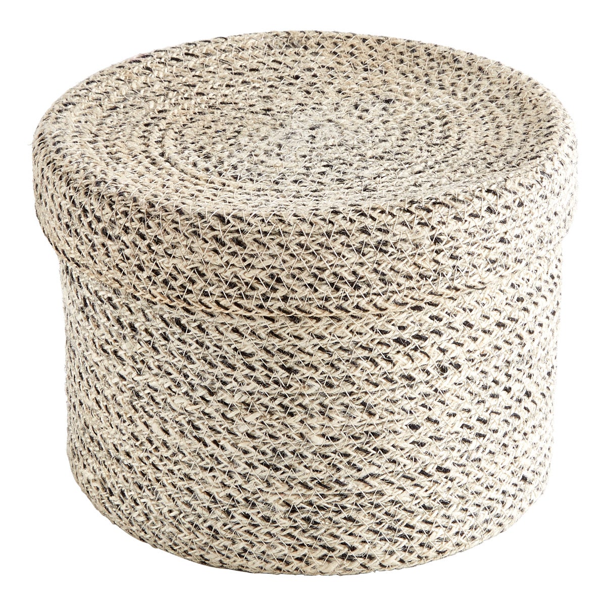 White Round Jute Box with Lid The Container Store