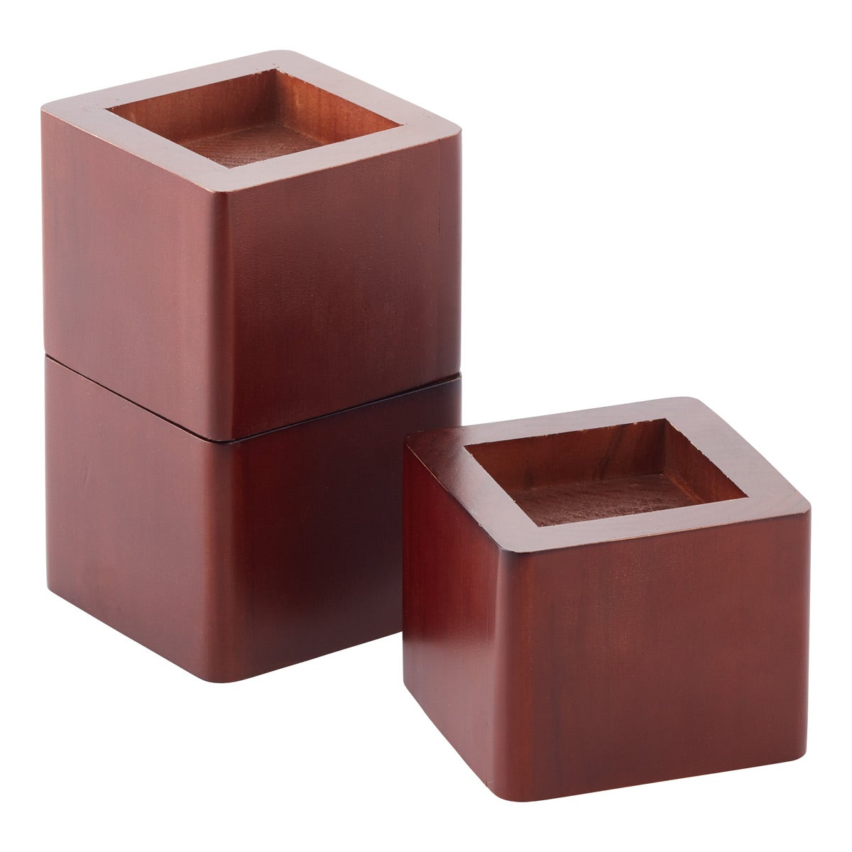 Walnut Solid Wood Bed Risers The Container Store