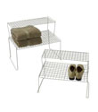 White Grid Stacking Shelves