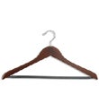 Walnut Suit Hangers with Ribbed Bars