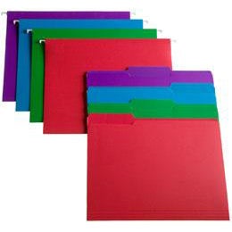 Letter-size Hanging File Folders In Assorted Colors 