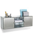 Wall-Mounted Galvanized QBO&reg; Steel Cube Credenza
