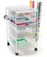 White elfa Mesh Gift Wrap Cart