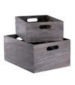 Feathergrain Wood Bins