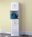 White Enameled QBO&reg; Steel Cube Locker