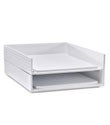 White Punctuate Stacking Letter Tray