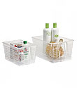 Clear Handled Storage Baskets