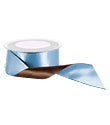 Cornflower & Brown Double-Sided Satin Ribbon