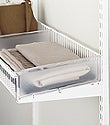 Clear elfa Shelf Basket Dividers