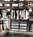 Walnut & White elfa d&eacute;cor Master Walk-In Closet
