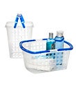 Translucent Handled Grid Baskets