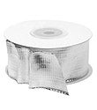 Silver Mesh Wired Ribbon