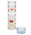 7-Section Stacking Pill Organizer with Labels