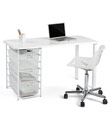 elfa Mesh Component Desk with Rounded Edge