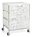 Etched Floral 3-Drawer Cart
