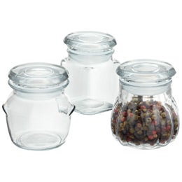4 oz. Fountain Square Glass Jar Clear 2" sq. x 3-1/8" h price decreased by 50%