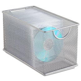 Silver Mesh CD Bin