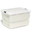 33 gal. Clear Tote with Locking Lid