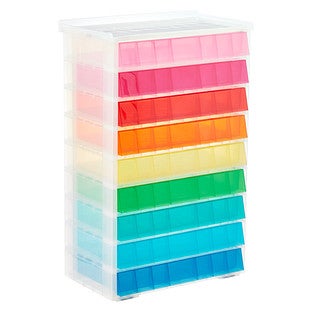 Really Useful Box® 9-Drawer Unit Rainbow