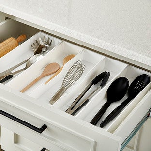 Dial® Expand-A-Drawer® Utensil Tray White