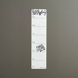 ThreeByThree Seattle® Stick-It!™ Silicone Weekly Dry Erase Planner White