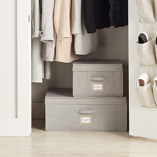Small Storage Box w/ Vacuum Bag Grey