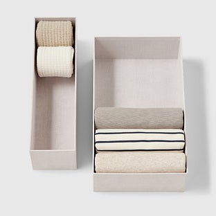 Marie Kondo Calm Narrow Organizer Parchment White