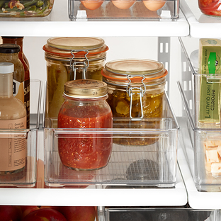 Everything Organizer® Shallow Wide Fridge Bin Clear