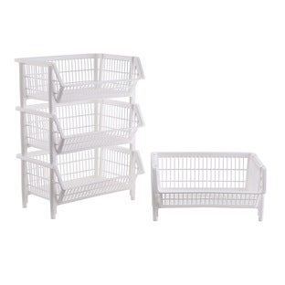 Our Basic Stackable Basket White