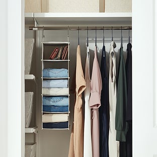 The Container Store® 10-Compartment Hanging Closet Organizer Grey Stripe