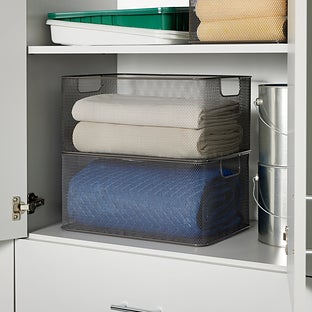 Design Ideas® Large Stacking Mesh Bin Graphite