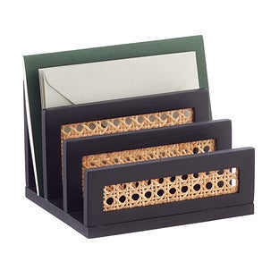 Artisan Rattan Cane Letter Sorter