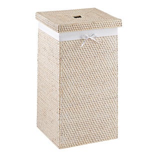 Square Rattan Hamper Natural