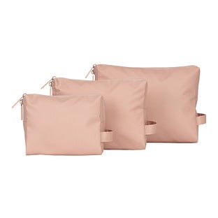 CALPAK Water Resistant Zippered Pouch Polka Dot Set of 3