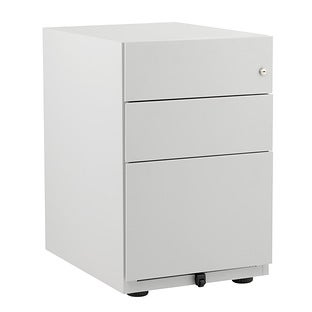 The Container Store® 3-Drawer Premium Locking Filing Cabinet Light Grey