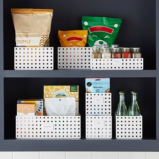 like-it® Bricks 11" Medium Short Bin Smoke