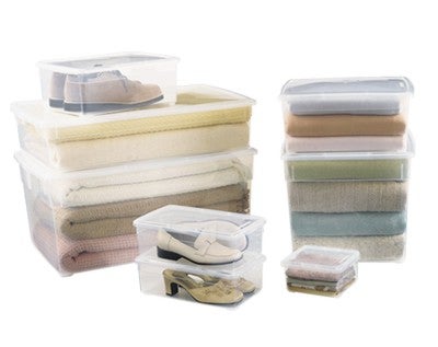 clear plastic storage containers