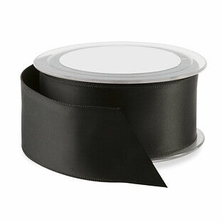 Double Face Satin Wired Ribbon Black