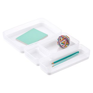 Medium Drawer Organizer Tray White