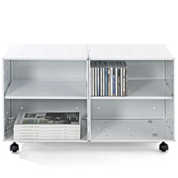 Enameled Steel Cube Storage Table