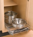 Chrome Roll-Out Cabinet Drawers