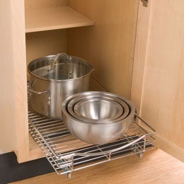 Chrome Roll-Out Cabinet Drawers