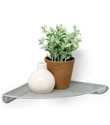 Silver Mesh Corner Shelf