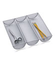 Silver 3-Section Mesh Cutlery Tray