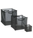 Black Folding Mesh Cubes