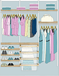 New! elfa Design Center. Design your own reach in closet.